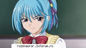 Kurumu Kurono - Imi place parul ei albastru,si nu suport faptul - )) Rosario Vampire ((